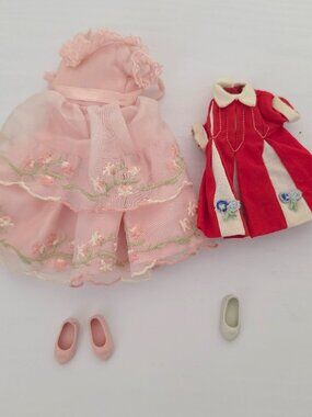 Vintage Deluxe Reading Penny Brite Flower Dress/shoes/Red dress/1 shoe